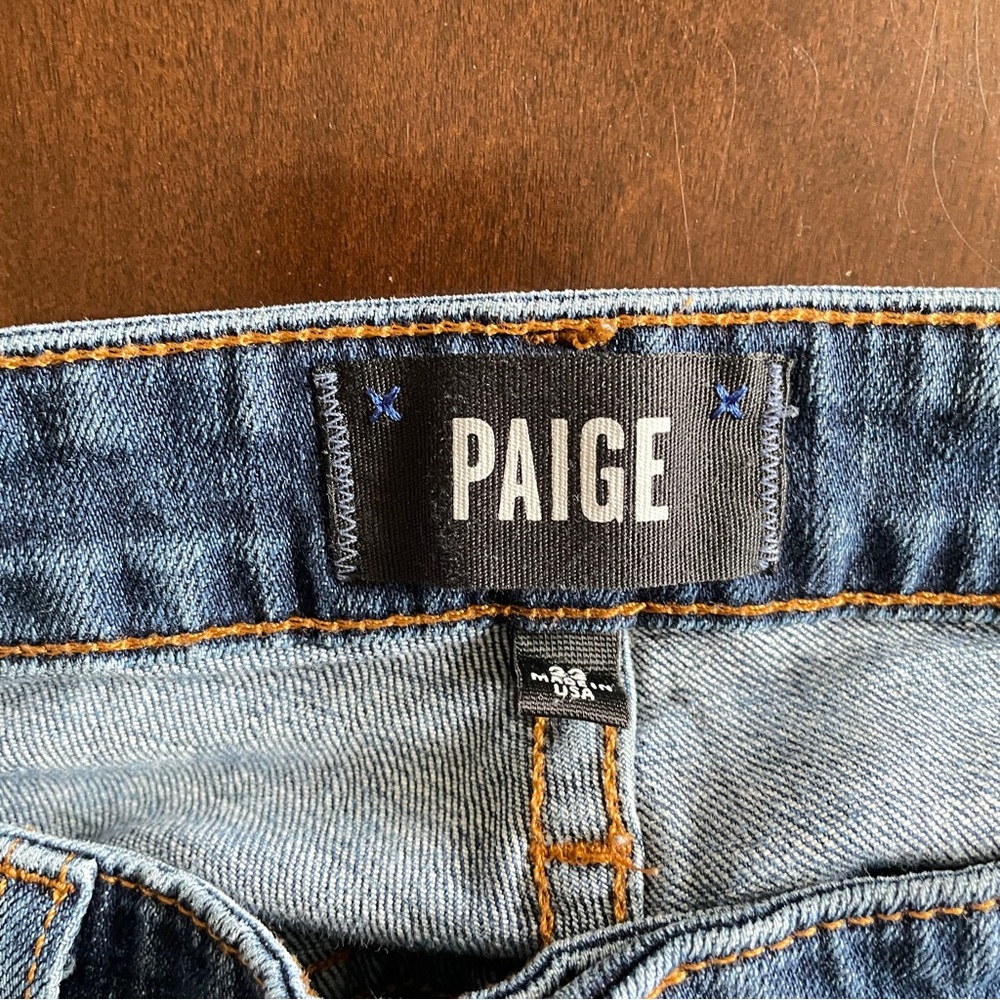 PAIGE Men's Federal Slim Straight Leg Jeans Vintage Eric Blue Made USA Classic - Picture 9 of 11
